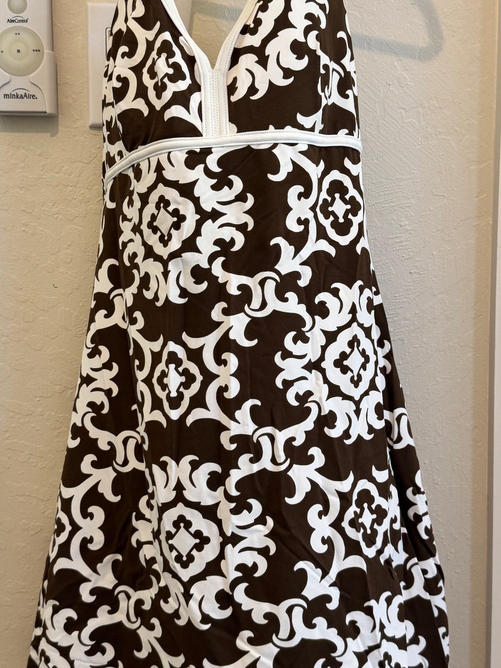 Tommy Bahama Black & White Backless Patterned Sundress